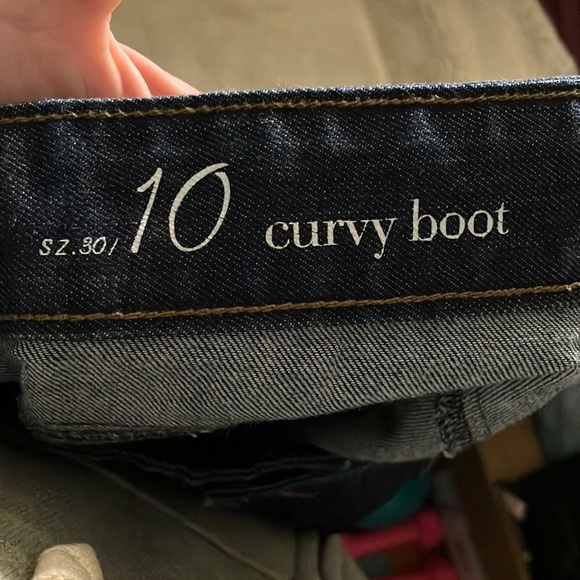 Loft Curvy Bootcut Jeans, size 10 - Picture 5 of 6